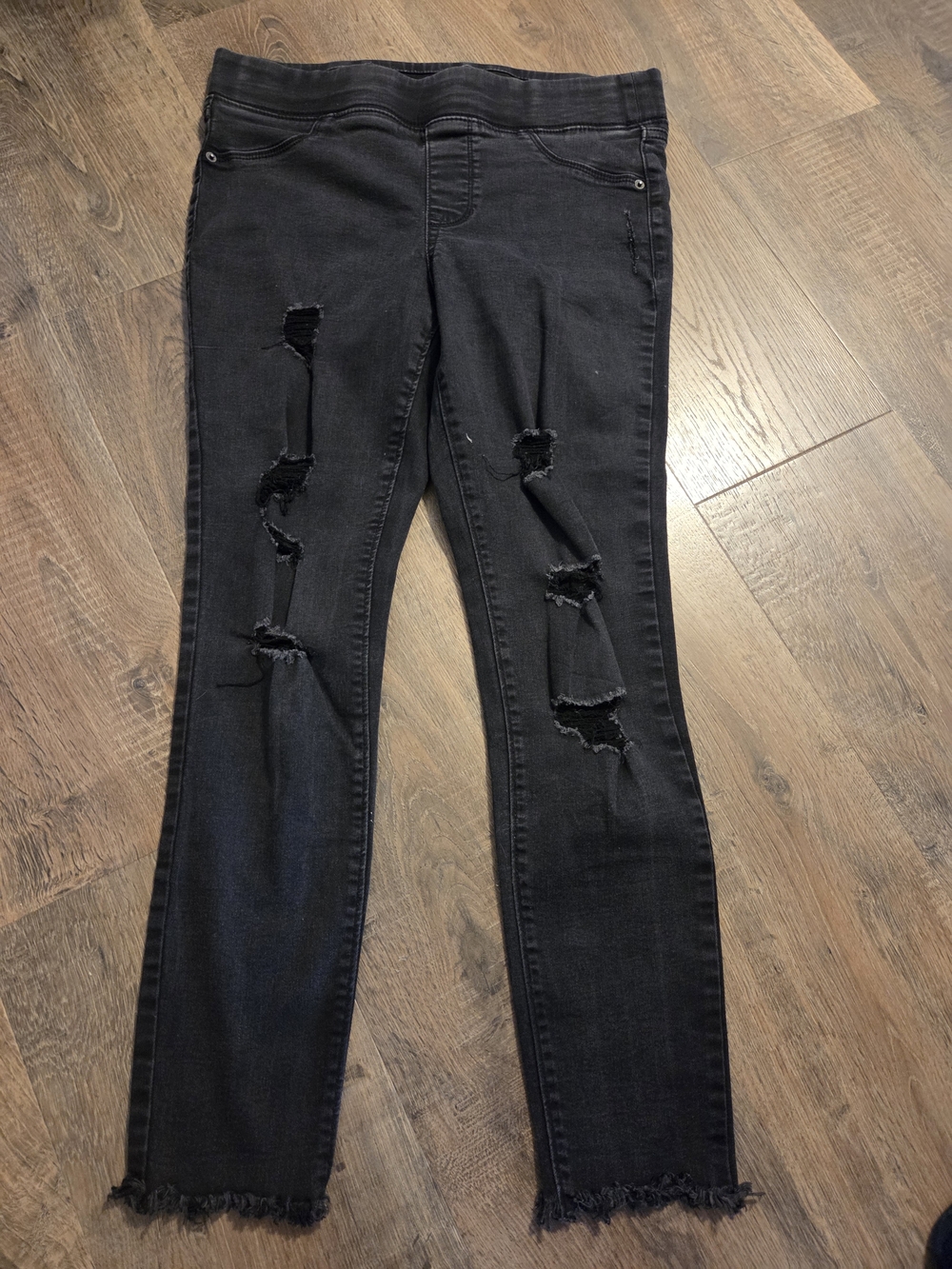 Old Navy Black Distressed Skinny Jeans